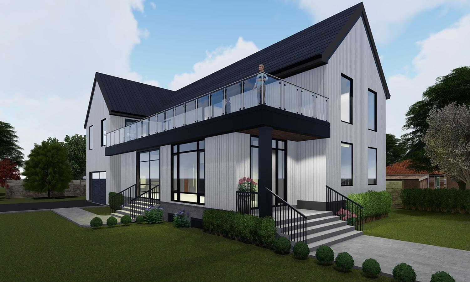 Modern Farmhouse in Cambridge by Pierre Urban Architects Inc